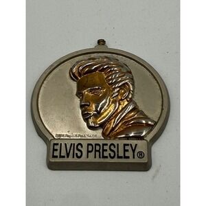 Elvis Presley Metal Souvenir Emblem Oval Shaped 1950s‎ Rock and Roll Memorabilia
